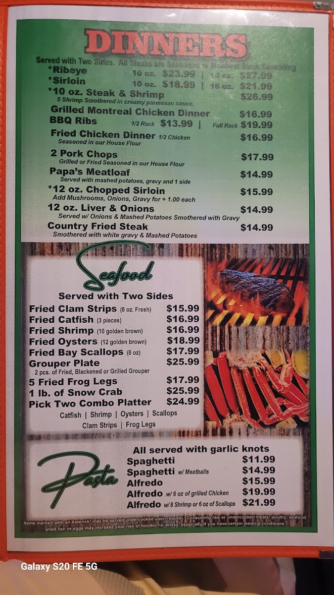 Papa Willies Bar and Grill Menu - Image 3